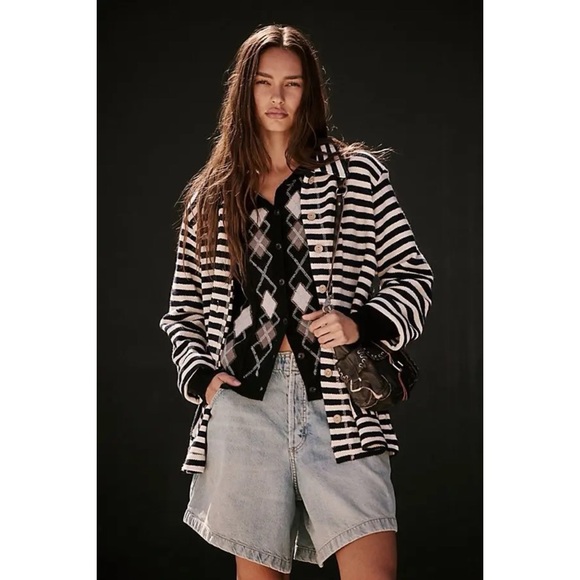 Free People Sweaters - Free People Lora Cardi in Nautical Combo